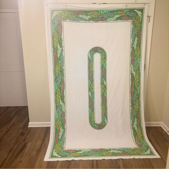 VTG Sunweave Linen Corp Floral Garden Cotton Rectangular Tablecloth 62" x 100" - Picture 5 of 6